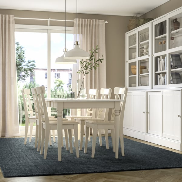 LANDBANA Tapis tissé plat, bleu foncé, 7 ' 10 "x9 ' 10 "