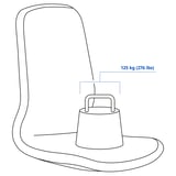 LÅNGFJÄLL Coque chaise, dossier haut, Gunnared gris foncé