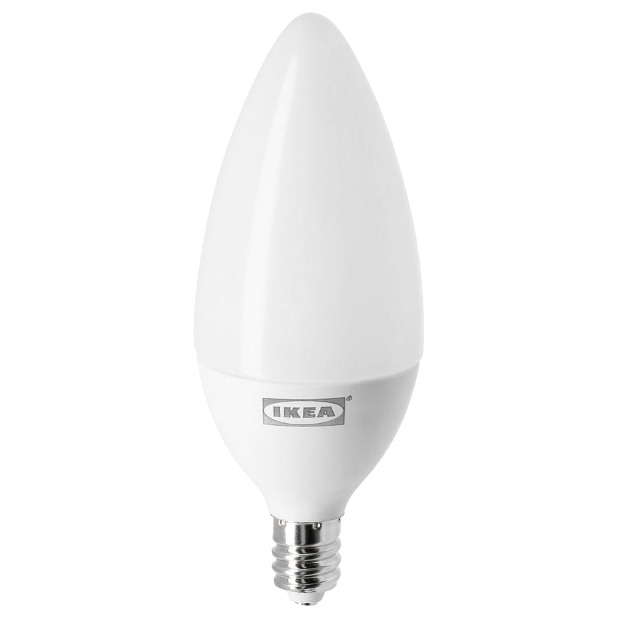 LEDARE Ampoule à DEL E12 450 lumens, lumière chaude/flamme opalin IKEA CA