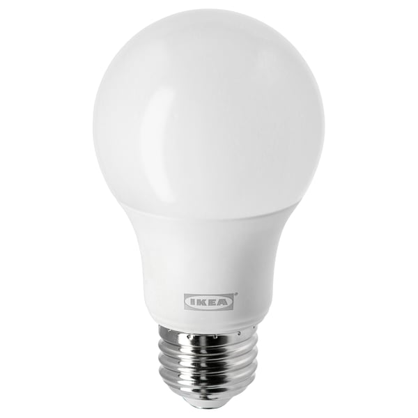 LEDARE Ampoule à DEL E26 800 lumens, lumière chaude/sphérique opalin IKEA