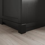 LERHYTTAN Pied d'angle pr plinthe décorative, teinté noir, 4 1/4 " 2 pièces