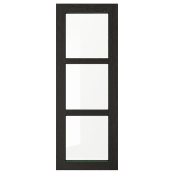 LERHYTTAN Porte vitrée, teinté noir, 15x40 "
