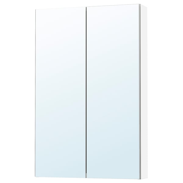 LETTAN Armoire à pharmacie 2 portes, effet miroir/verre miroir, 24x6x37 "
