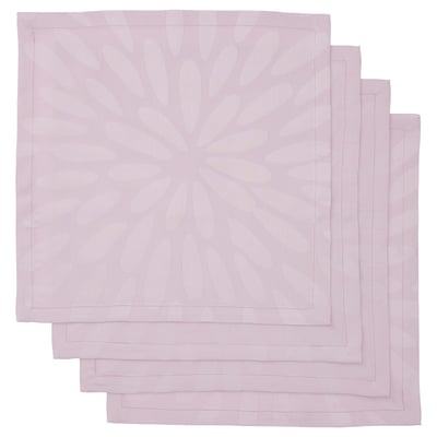 LIGUSTER Serviettes de table, à motifs mauve clair, 16x16 "