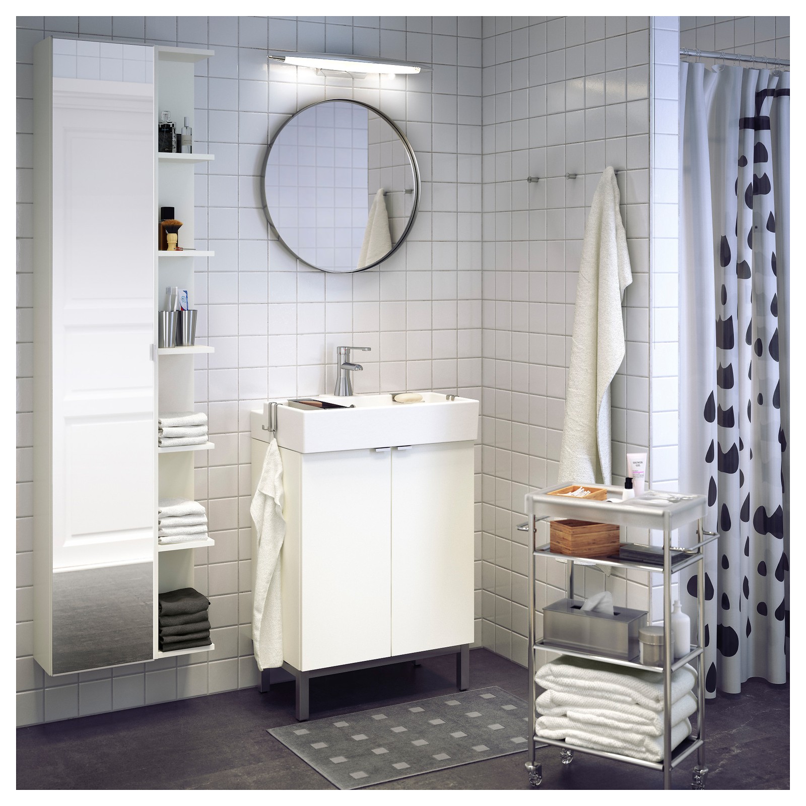 LILLÅNGEN Armoire haute à porte miroir, blanc, 30x21x179cm. IKEA Canada
