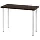 Option : LINNMON / OLOV Bureau, brun-noir/blanc, 39 3/8x17 3/4 "