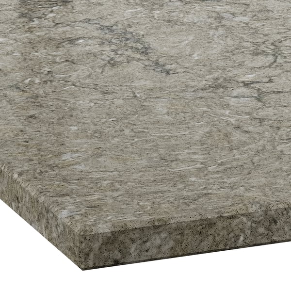 LOCKEBO Comptoir sur mesure, gris effet marbre/scintillant/composite en fibres de verre, 1 1/8 "