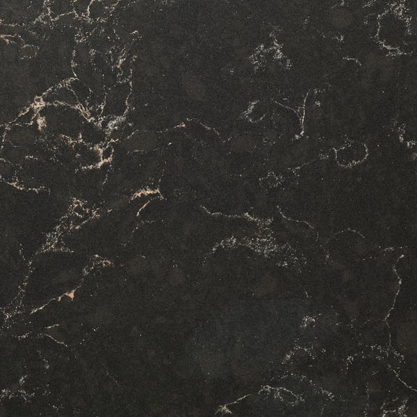 LOCKEBO Comptoir sur mesure, noir marbré/composite en fibres de verre, 1 1/8 "