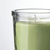 LÖVSKOGSLUND Bougie parfumée en verrine, pomme/vert clair, 20 hr