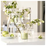 LÖVSKOGSLUND Bougie parfumée en verrine, pomme/vert clair, 40 hr