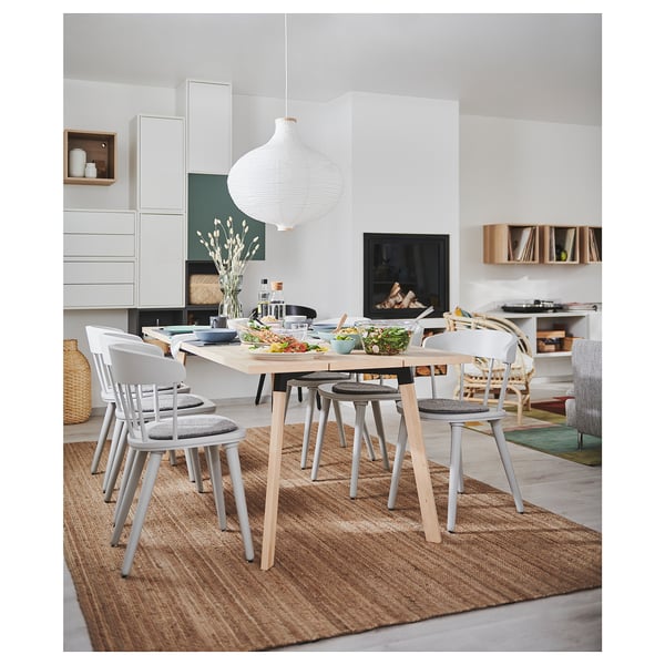 LOHALS Tapis tissé plat, écru, 6 ' 7 "x9 ' 10 "