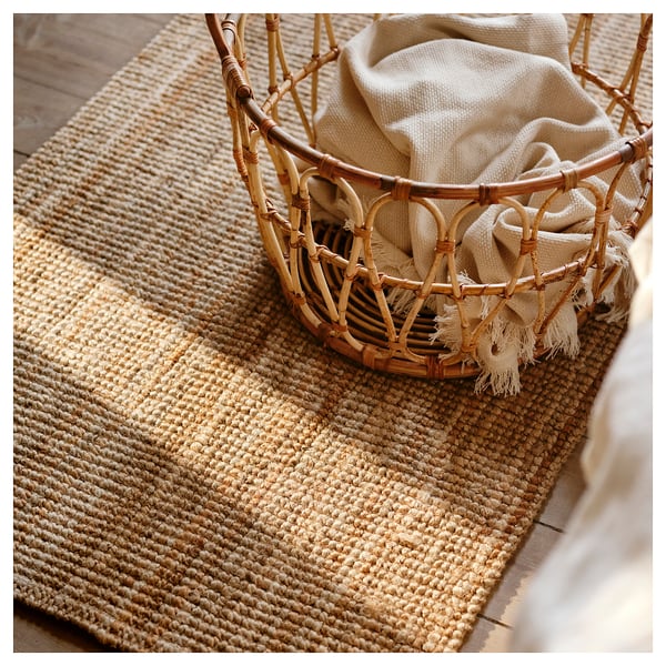 LOHALS Tapis tissé plat, écru, 6 ' 7 "x9 ' 10 "