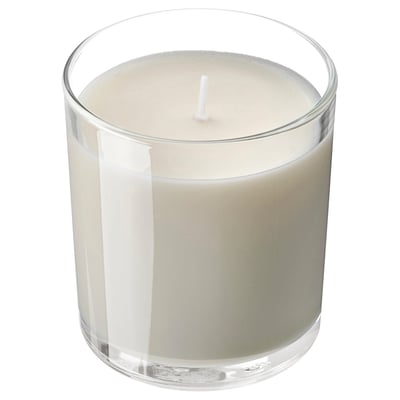 LOTSFÅGEL Bougie parfumée en verrine, vanille beige claire, 40 hr