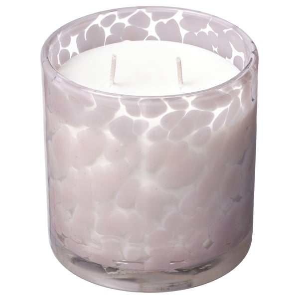 LUGNARE Bougie parfumée en verrine, 2 mèch, jasmin/rose clair, 50 hr