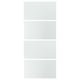 LUNDBRÄSMA 4 panneaux pr pte coul, verre à carreaux, 39 3/8x92 7/8 "