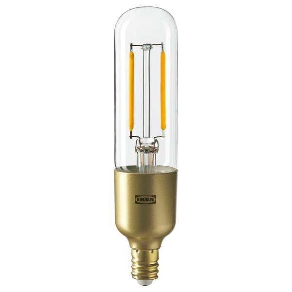 LUNNOM Ampoule à DEL E12 200 lumen, intensité lumineuse réglable/tubulaire verre clair, 1 "