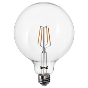 LUNNOM Ampoule à DEL E26 450 lumens, intensité lumineuse réglable/sphérique verre clair, 5 "