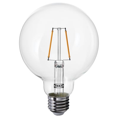 LUNNOM Ampoule DEL E26 150 lumens, sphérique clair, 4 "