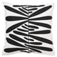 MAJSMOTT Housse de coussin, blanc cassé/noir, 20x20 "