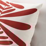 MAJSMOTT Housse de coussin, blanc cassé/rouge, 20x20 "