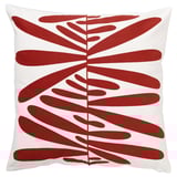MAJSMOTT Housse de coussin, blanc cassé/rouge, 20x20 "
