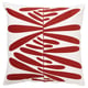 MAJSMOTT Housse de coussin, blanc cassé/rouge, 20x20 "