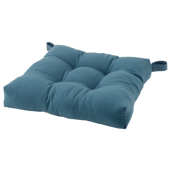 MALINDA Coussin de chaise, gris-bleu, 16x15x3 "