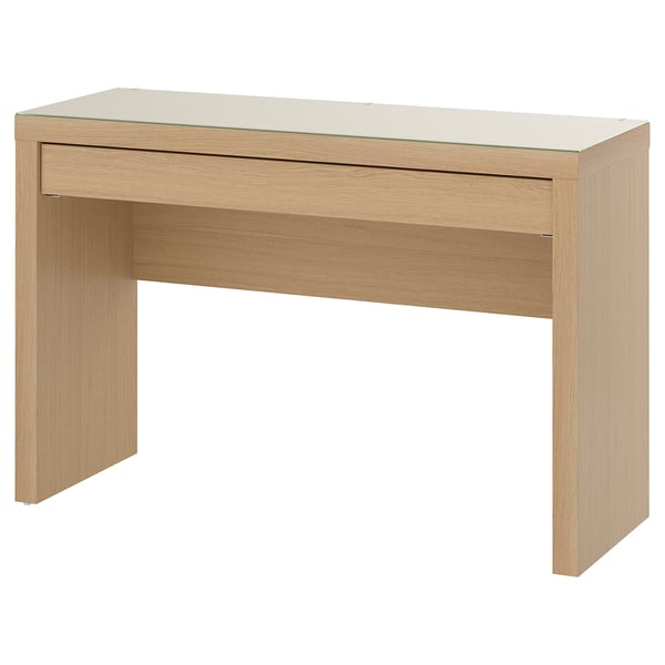 MALM Coiffeuse, chêne plaqué blanchi, 47 1/4x16 1/8x30 3/4 "