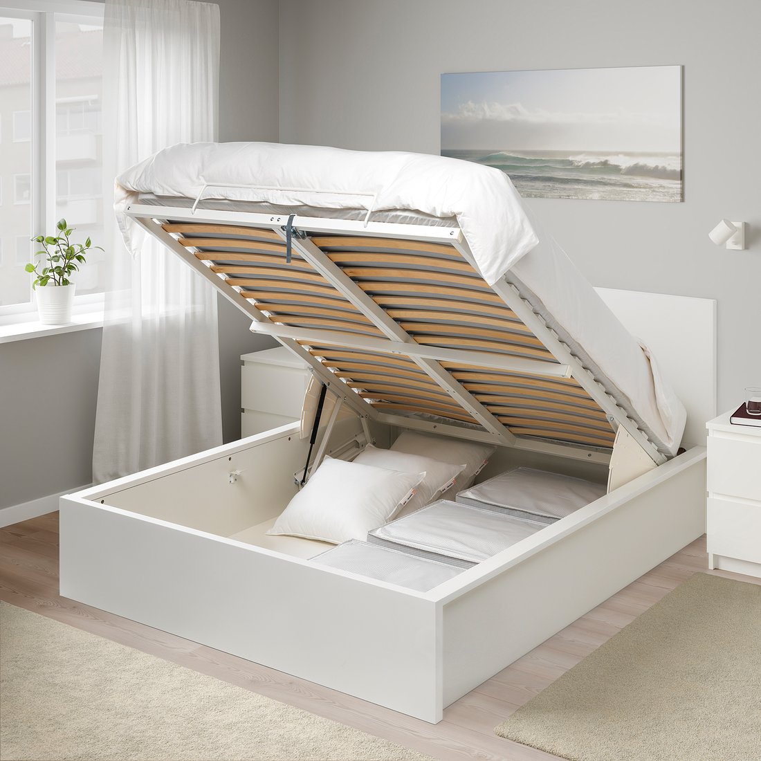 MALM Lit + coffre, blanc, Grand deux places. IKEA® Canada IKEA