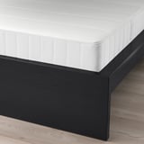 MALM Structure de lit avec matelas, brun-noir/Vesteröy mi-ferme, Très grand 2 places
