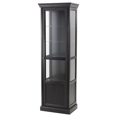 MALSJÖ Vitrine, teinté noir, 23 5/8x15 3/4x73 1/4 "