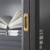 MALSJÖ Vitrine, teinté noir, 40 1/2x18 7/8x55 1/2 "