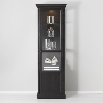 MALSJÖ Vitrine, teinté noir, 23 5/8x15 3/4x73 1/4 "