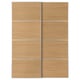 MEHAMN Portes coulissantes, 2 pièces, aluminium/double face eff chêne, 59x79 1/8 "