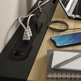 MITTZON Bureau assis-debout, électrique chêne plaqué/noir, 47 1/4x23 5/8 "