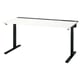MITTZON Bureau, blanc/noir, 63x31 1/2 "