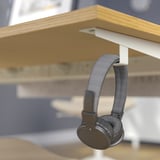 MITTZON Bureau, chêne plaqué/blanc, 55 1/8x23 5/8 "