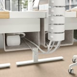 MITTZON Bureau, chêne plaqué/blanc, 55 1/8x23 5/8 "