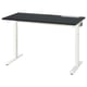MITTZON Bureau, teinté noir frêne plaqué/noir blanc, 47 1/4x23 5/8 "