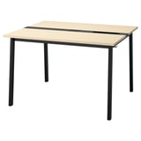 MITTZON Table conférence, bouleau plaqué/noir, 47 1/4x42 1/2x29 1/2 "