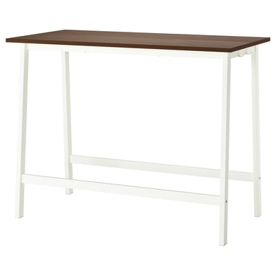 MITTZON Table conférence, noyer plaqué/blanc, 55 1/8x26 3/4x41 3/8 "