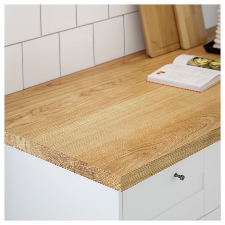 MÖLLEKULLA Comptoir, chêne, plaqué, 74x1 1/2". Magasinez sur fr.IKEA.ca ...