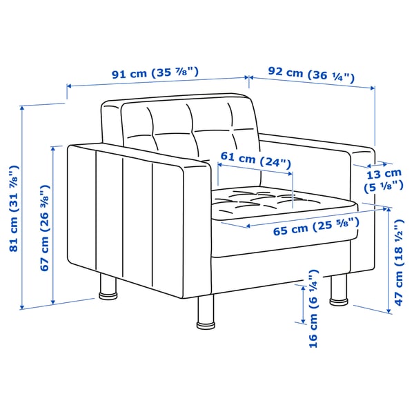 MORABO Fauteuil, Djuparp bleu foncé et bois