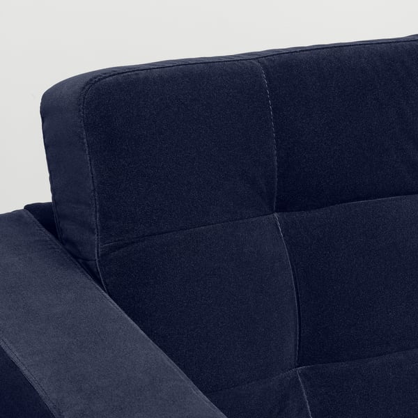 MORABO Fauteuil, Djuparp bleu foncé et bois