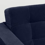 MORABO Fauteuil, Djuparp bleu foncé et bois