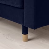 MORABO Fauteuil, Djuparp bleu foncé et bois