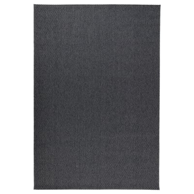 MORUM Tapis tissé plat, int/extérieur, gris foncé, 5 ' 3 "x7 ' 7 "