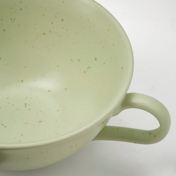 MOSSMAL Tasse, motif à pois/vert clair, 15 oz
