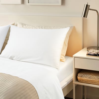 NATTJASMIN Drap plat, blanc, Grand 2 places