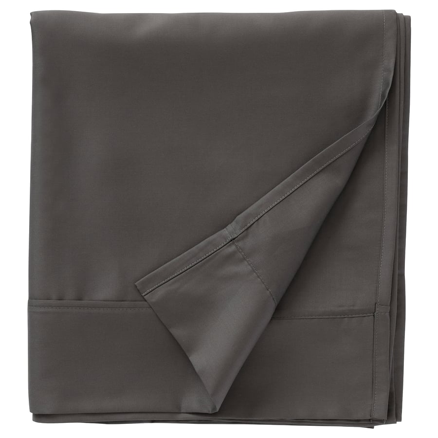 Drap Plat Gris 240x290 Cm En Bambou - Drap Refroidissant Anti Acarien, Doux Et Thermorégulateur Pour Lit 2 Personnes, Bambaw